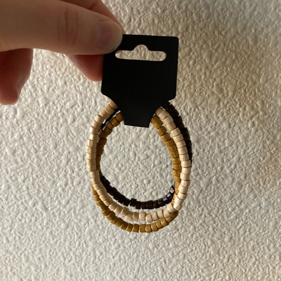 Natural Tones Wood Beaded Bracelet Trio - Picture 9 of 9